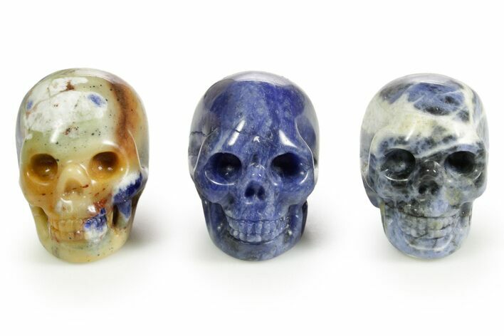 1.5" Polished Sodalite Skulls - Photo 1